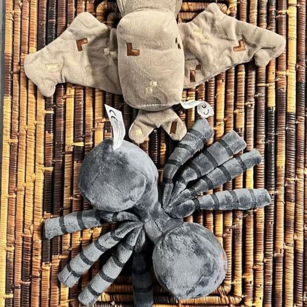Minecraft brown bat & Gray Spider plush stuffed animal